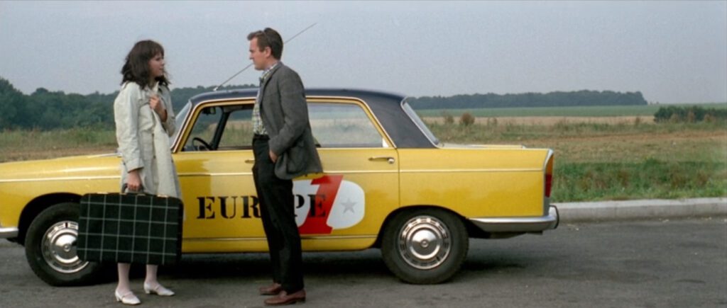 Made in U.S.A - Jean-Luc Godard - Anna Karina - Paula Nelson - Philipe - yellow car - Europe 1 - ending