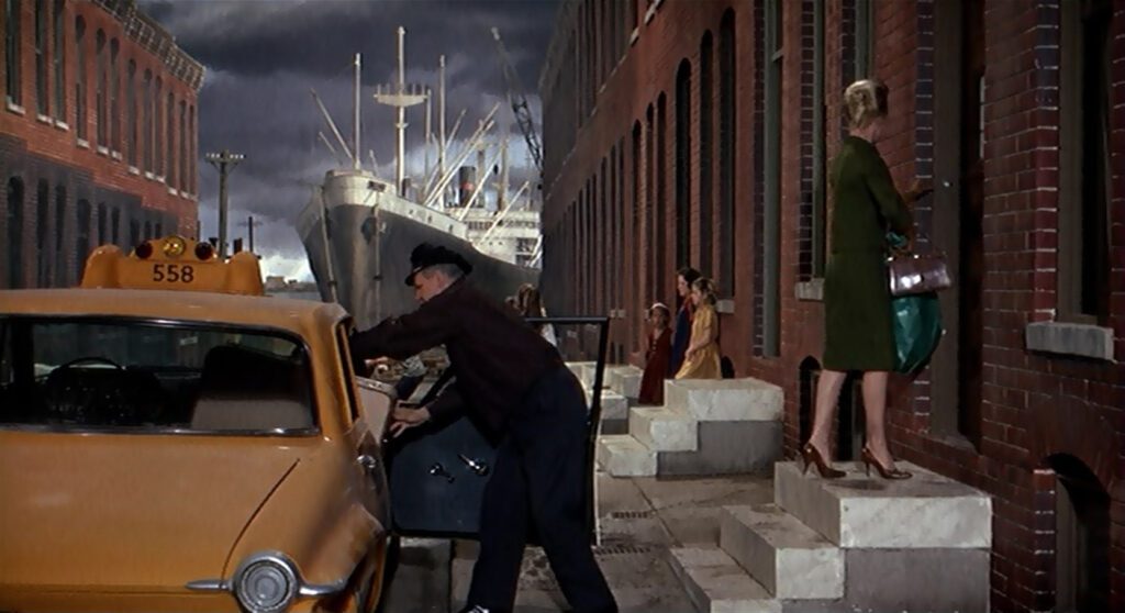 Marnie - Alfred Hitchcock - Tippi Hedren - Baltimore - home - taxi
