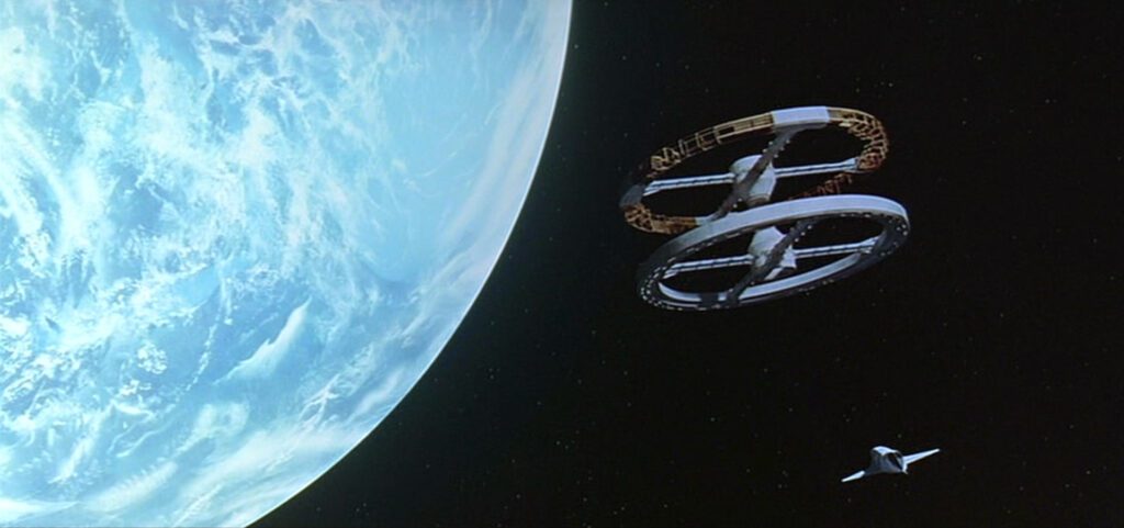 2001: A Space Odyssey - Stanley Kubrick - space station - Earth - shuttle