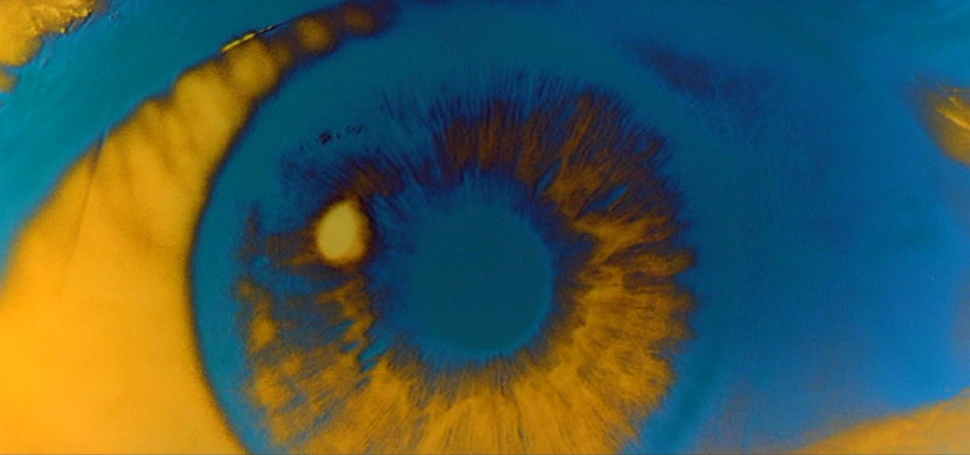 2001: A Space Odyssey - Stanley Kubrick - eye - false color - blue - yellow