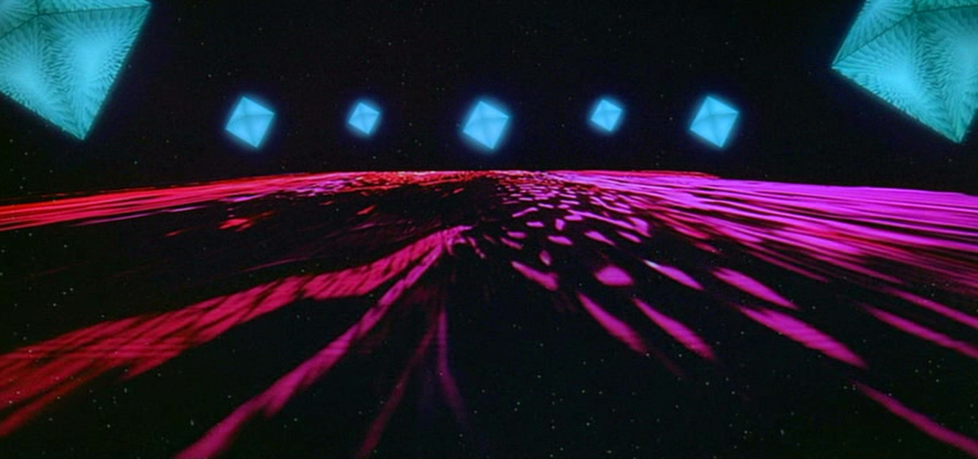 2001: A Space Odyssey - Stanley Kubrick - blue diamonds - magenta lights