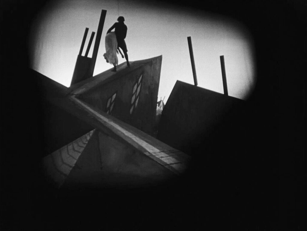 The Cabinet of Dr. Caligai - Das Cabinet des Dr. Caligari - Robert Wiene - Lil Dagover - Conrad Veidt - Jane - rooftops - abduction