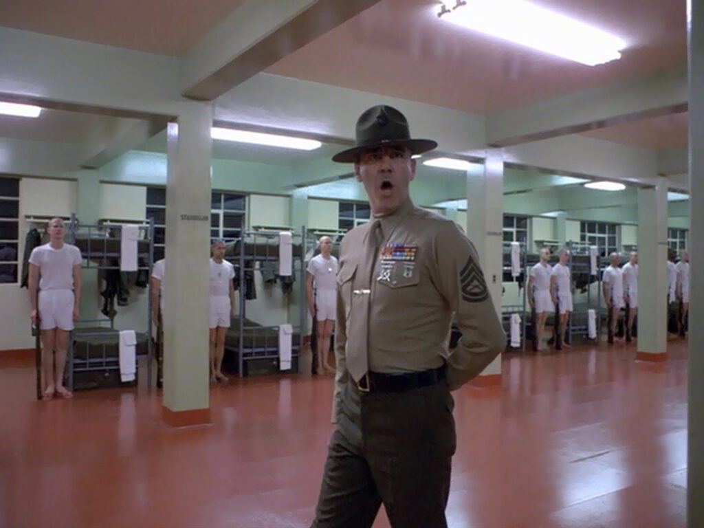 Full Metal Jacket - Stanley Kubrick - Lee Ermey - Gunnery Sergeant Hartman - boot camp - Parris Island - Marines