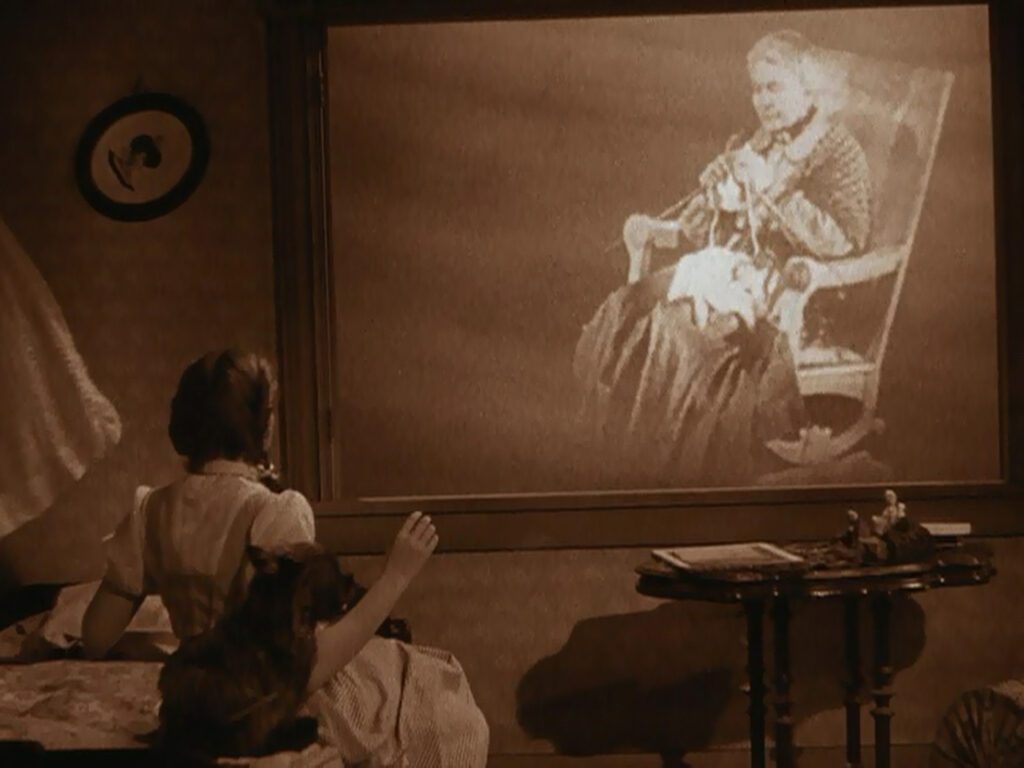 The Wizard of Oz - Victor Fleming - Dorothy - Judy Garland - tornado - window - rocking chair - knitting