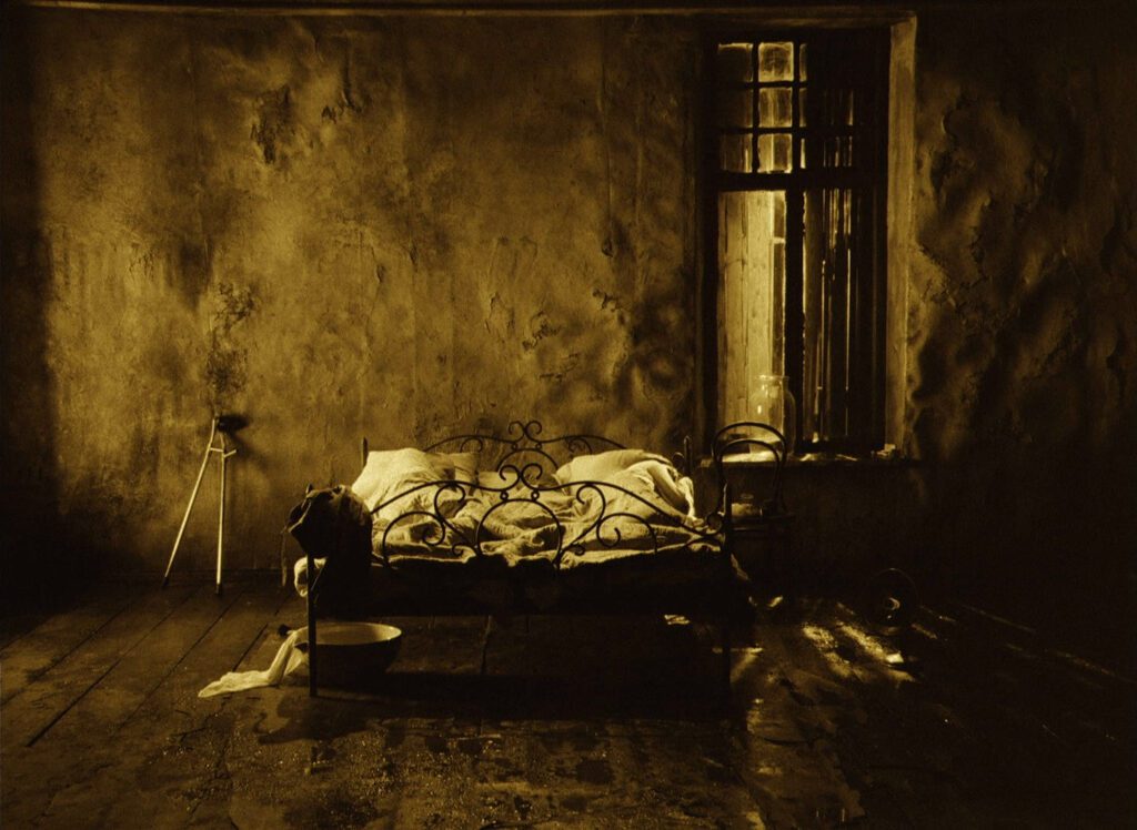 Stalker - Andrei Tarkovsky - bedroom - sepia - bed - window