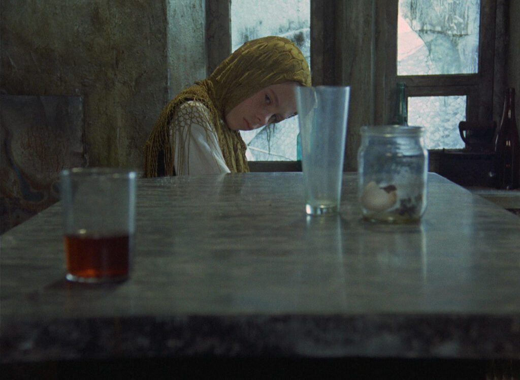 Stalker - Andrei Tarkovsky - Natalya Abramova - Monkey - daughter - three glasses - table - ending - telekinesis - 3 glasses