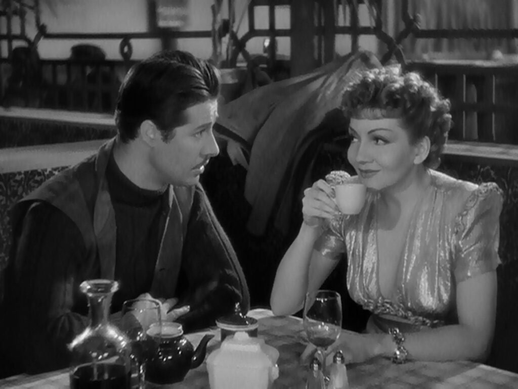 Midnight - Mitchell Leisen - Don Ameche - Claudette Colbert - Tibor Czerny - Eve Peabody - café