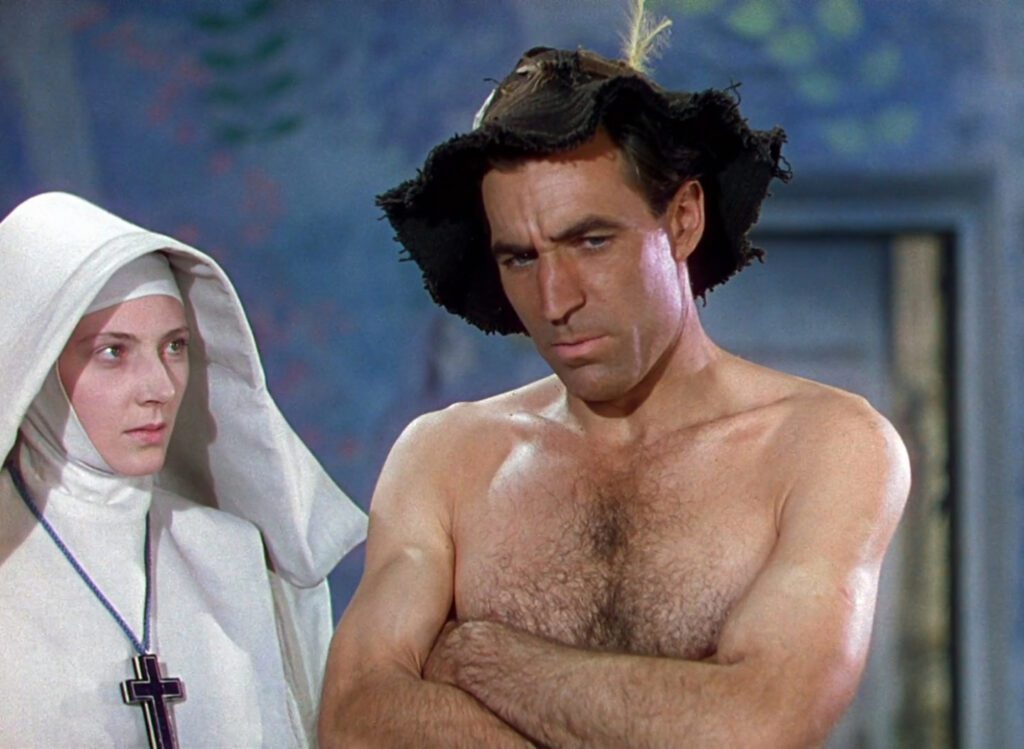 Black Narcissus - Michael Powell - Emeric Pressburger - Kathleen Byron - David Farrar - Sister Ruth - Mr. Dean - shirtless - blue room