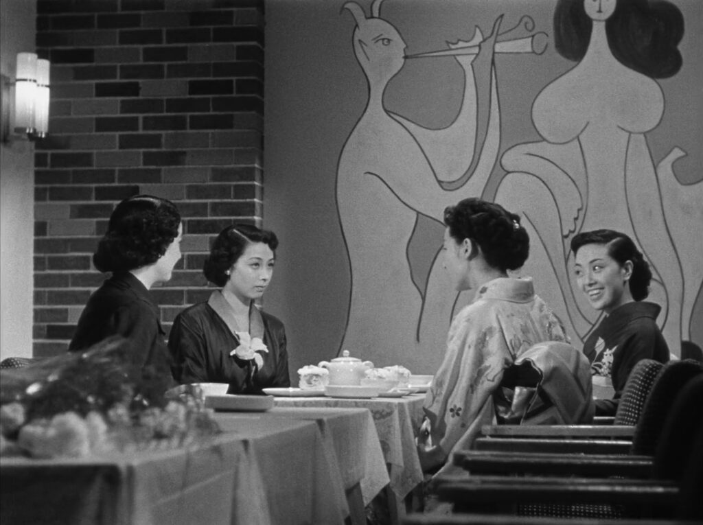 Early Summer - Bakushu - Yasujiro Ozu - Chikage Awashima - Setsuko Hara - Aya Tamura - Noriko Mamiya - restaurant mural