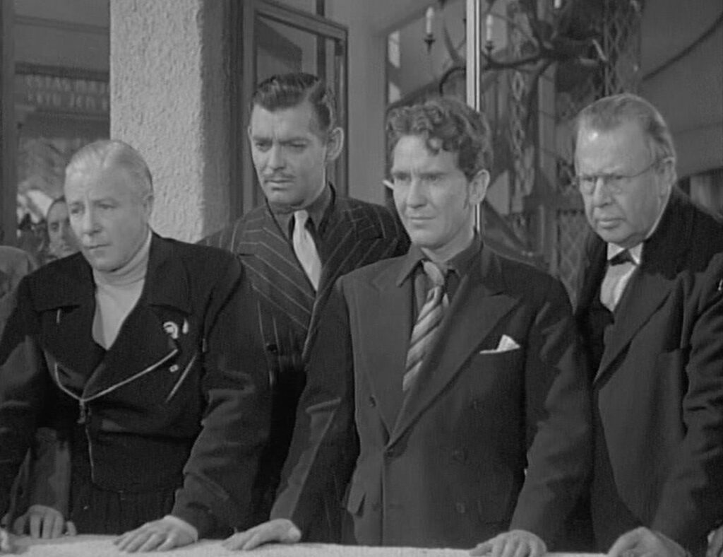 Idiot's Delight - Clarence Brown - Richard Skeets Gallagher - Clark Gable - Burgess Meredith - Charles Coburn - Donald Navadel - Harry - Quillery - Doctor Waldersee - hotel terrace - airfield