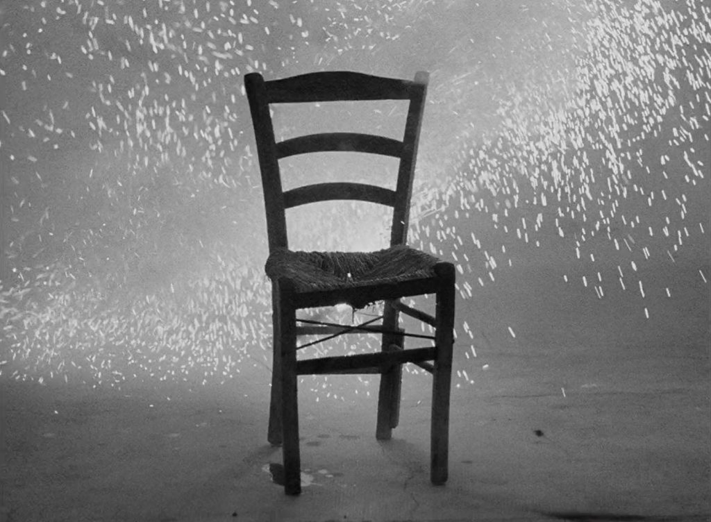 Signs of Life - Lebenszeichen - Werner Herzog - fireworks - chair